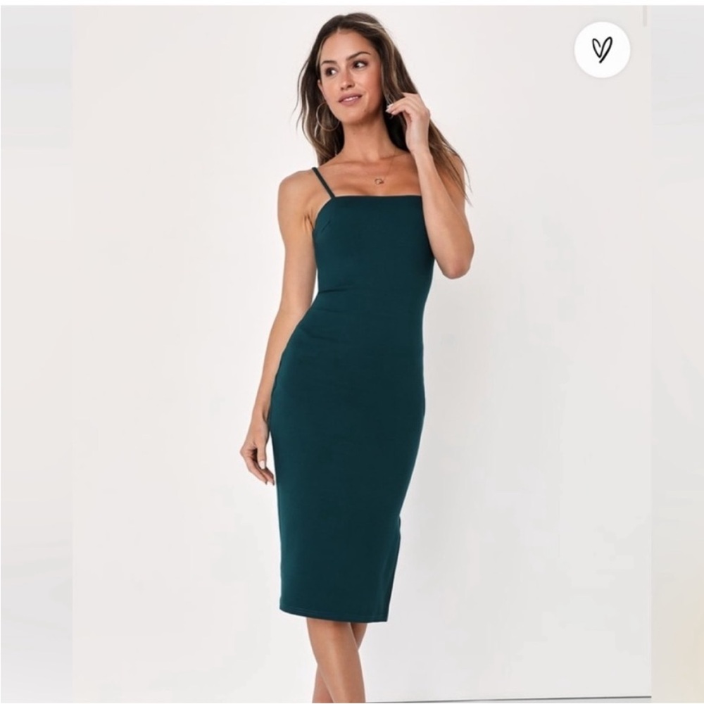 LULUs Teal Midi Dress